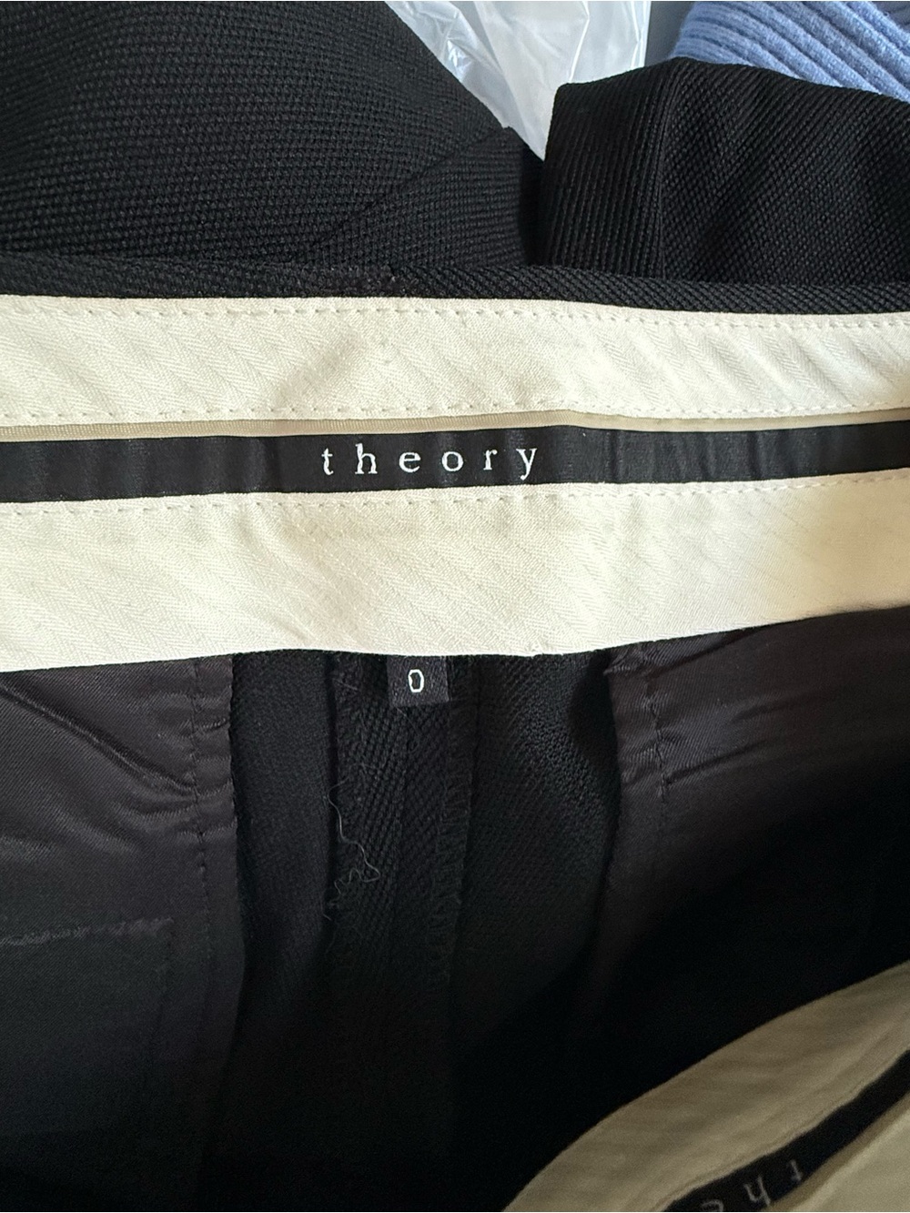 Theory Flare-Leg Tailored Trousers in Black – Size 0 - Picture 4 of 5